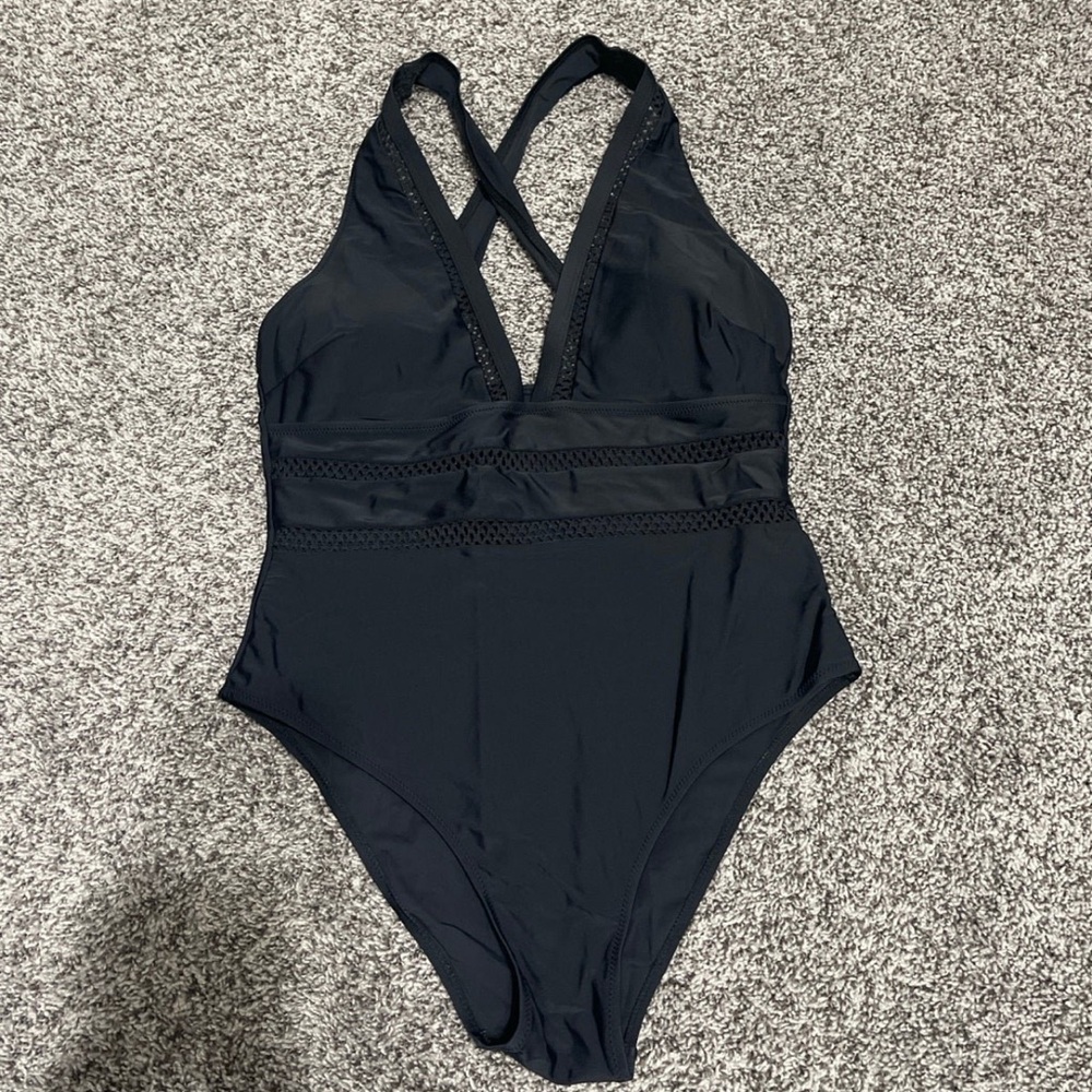Black one piece swimsuit